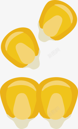 金黄玉米粒卡通秋分金黄玉米粒插画矢量图高清图片