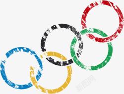 奥运五环模糊痕迹素材