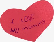 红色心我爱妈妈英文字母母亲节促销海报素材