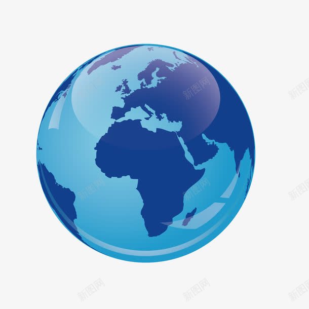 蓝色地球png免抠素材_88icon https://88icon.com 北美洲 商务 宣传单 海报 矢量蓝色地球