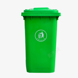 绿色环保垃圾桶平面素材
