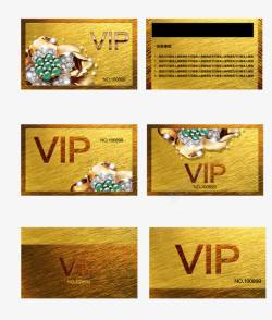 国外会员卡金色金属质感VIP会员卡模板高清图片