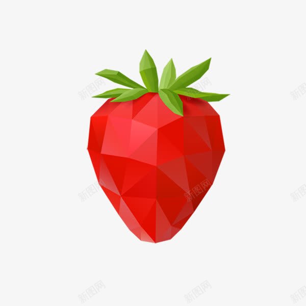红色几何形草莓卡通手绘png免抠素材_88icon https://88icon.com 几何形草莓 卡通手绘 水果 红色