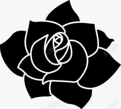 玫瑰PNG图卡通玫瑰花朵图图标图标