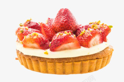 焙烤放满了草莓的奶油蛋糕高清图片