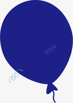 深蓝色卡通气球背景素材