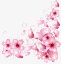 精美粉红樱花花纹素材