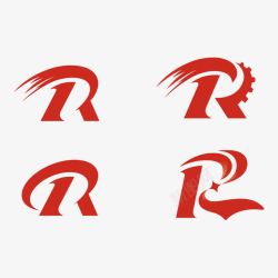 R字LOGO4款字母r标志图标高清图片