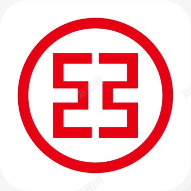矢量银行手机中国工商银行应用图标图标