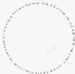 白色简约钻石圆圈边框纹理素材