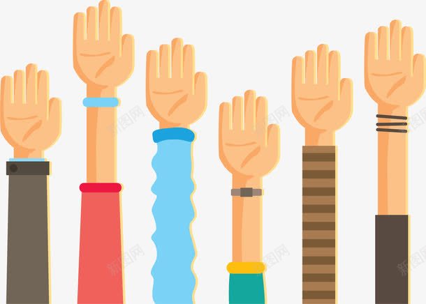 卡通举手发言的手臂png免抠素材_88icon https://88icon.com 举手发言 举手报名 人举手 人群 手势 手臂 衣袖 高举手臂