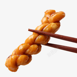 义乌特产筷子夹着麻花高清图片