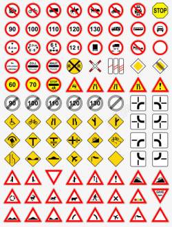 交通安全指示牌交通标识牌图标高清图片