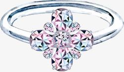 紫色钻石戒指素材