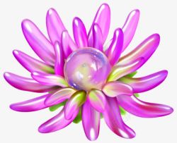 紫色玻璃水晶花朵饰品素材