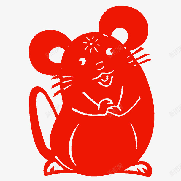 鼠年剪纸老鼠png免抠素材_88icon https://88icon.com 剪纸老鼠 可爱老鼠 窗花老鼠 鼠年大吉