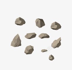 立体石头灰色碎岩石高清图片