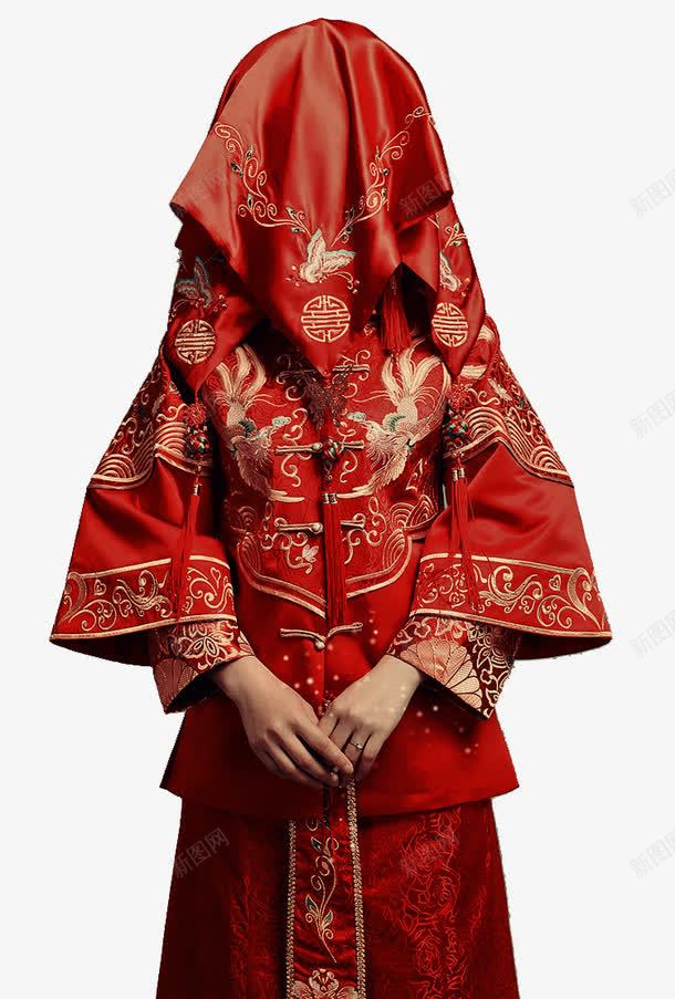 中国新娘png免抠素材_88icon https://88icon.com 中国 中式结婚礼服 出嫁 新娘 红盖头