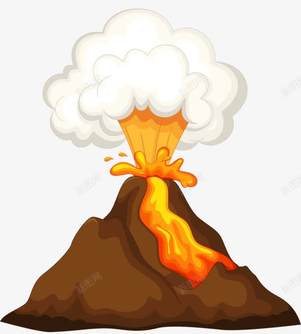 火山爆发png免抠素材_88icon https://88icon.com 卡通 手绘 火山 火山手绘 火焰山卡通 爆发