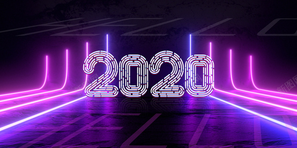 元旦春节2020霓虹灯背景psd免抠素材_88icon https://88icon.com 2020 元旦 春节 霓虹PSD 霓虹灯背景 霓虹素材PSD