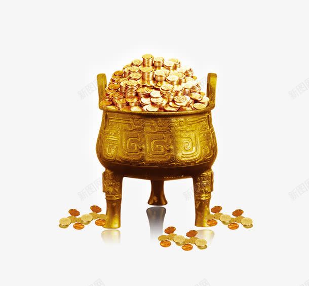 一鼎金币psd免抠素材_88icon https://88icon.com 投资 赚钱 金币 金融 金融图片 金融素材 金鼎