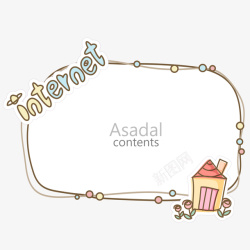 卡通版手绘的对话框素材