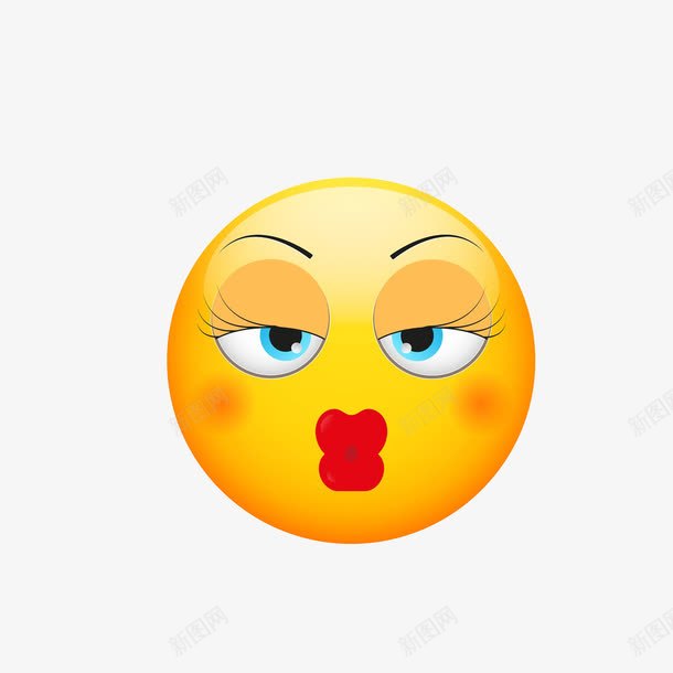 卡通嘟嘴的QQ表情png免抠素材_88icon https://88icon.com QQ表情 半眯着眼睛 嘟嘟嘴 嘟嘴的红唇