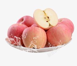 绾跨清新生鲜水果烟台红富士苹果高清图片