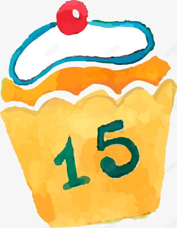 蛋糕装饰png免抠素材_88icon https://88icon.com 15周年庆 创意数字15 卡通手绘数字15 手绘水彩数字15 手绘蛋糕 数字 水彩数字15 水彩数字设计15 节日蛋糕 蛋糕装饰