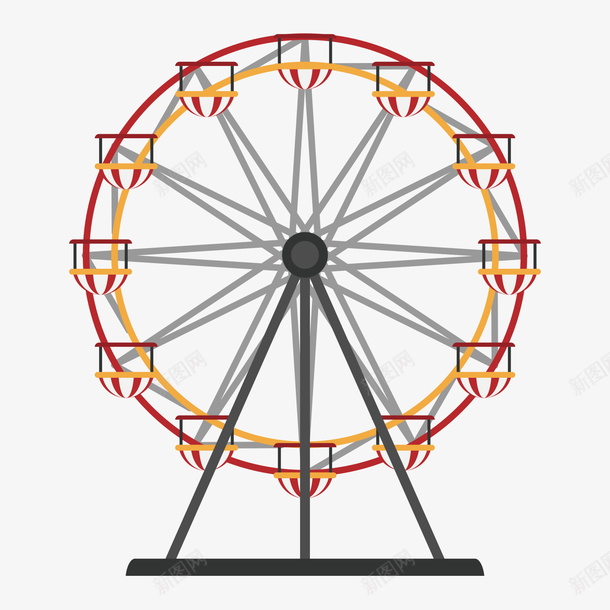 创意游乐场摩天轮png免抠素材_88icon https://88icon.com 儿童玩耍 儿童节 免抠 创意 卡通器材设备 插画 摩天轮 气球 游乐场 玩具