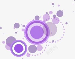 紫色潮流圆点素材