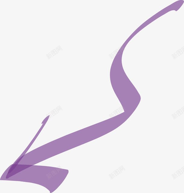 紫色手绘马克笔笔刷箭头png免抠素材_88icon https://88icon.com 矢量png 笔刷 紫色 紫色箭头 马克笔 马克笔笔刷