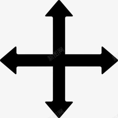 旋转箭头十字路口图标图标