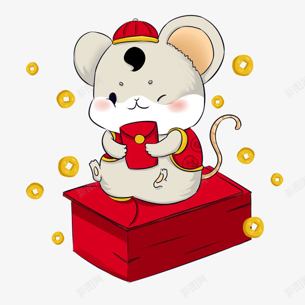领红包的老鼠png免抠素材_88icon https://88icon.com 2020 手绘 新年 春节 红包 老鼠 节日