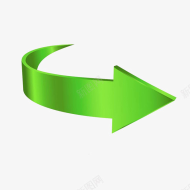 彩绘绿色背景绿色箭头图标图标