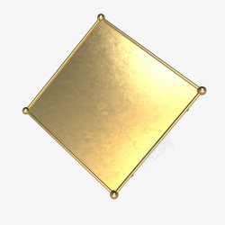 反光的金色立体几何素材