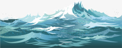 波涛汹涌的海浪矢量图素材