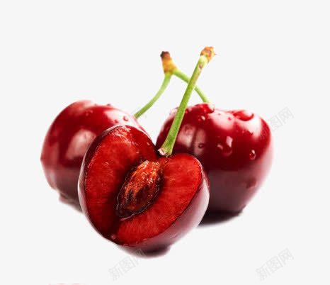 切开的红色樱桃png免抠素材_88icon https://88icon.com png图片素材 产品实物 切开的红色樱桃 时令水果 水果 绿色食品免费png素材 车厘子 进口水果