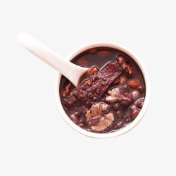 养胃海鲜粥传统美食养胃紫米粥高清图片