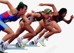 体育画册奔跑的女运动员素材