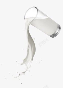 牛奶片杯子倒牛奶片高清图片