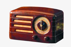 复古木质刷怀旧收音机高清图片