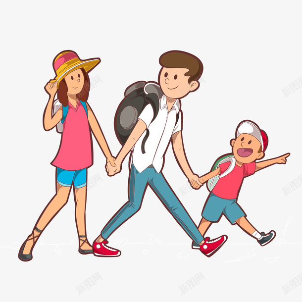 一家旅游矢量图ai免抠素材_88icon https://88icon.com PNG免抠图下载 亲子时间 亲子游 假期 夏天 我的家人 旅人 暑假 温馨的画面 矢量图 装饰