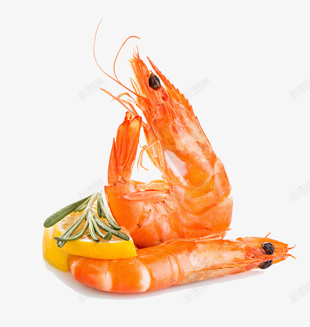 实物美味对虾png免抠素材_88icon https://88icon.com 产品实物 大虾 对虾 摄影 柠檬 海鲜包装 美味 菜单 菜谱 虾