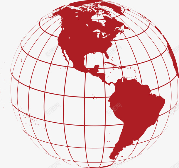 红色点线地球png免抠素材_88icon https://88icon.com 卡通地球 地球 地球仪 地球图 手绘地球 点 点线地球 球 球体 矢量地球 红色 线