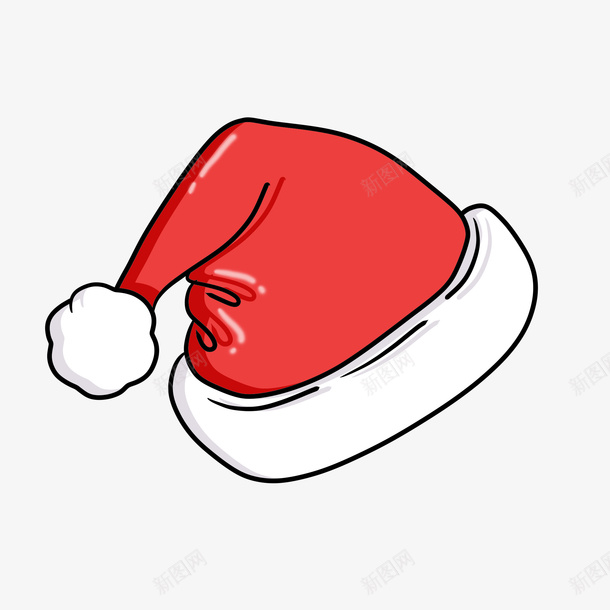 圣诞节日帽子psd免抠素材_88icon https://88icon.com 圣诞 帽子 红色 节日
