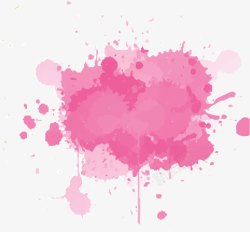 墨水在水中扩散粉红墨迹高清图片