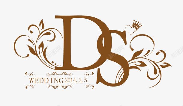 棕色婚礼logo图标图标