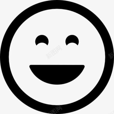 开心快乐开心的微笑表情符号的图标图标
