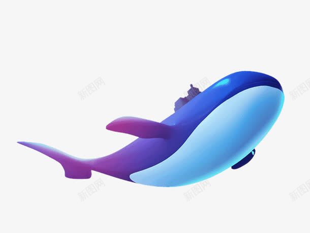 蓝色海豚png免抠素材_88icon https://88icon.com 可爱海豚 海底世界 海洋动物 海洋生物 海豚鲸鱼